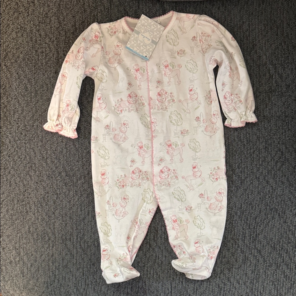 Kissy Kissy Poodle Print Kids Footie
